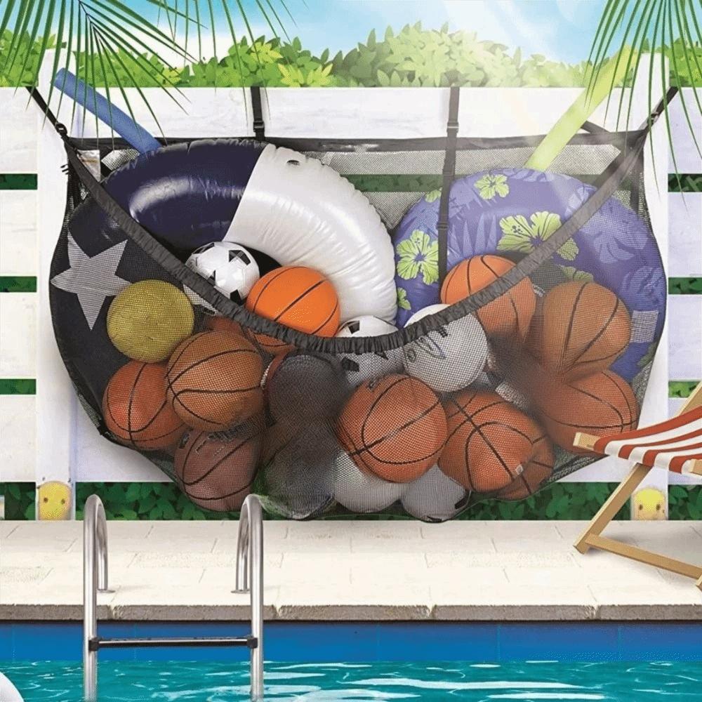 Sac de piscine pliable Grande capacité Sac à suspendre pour la plage Sacs de rangement pour jouets d'enfants Vêtements