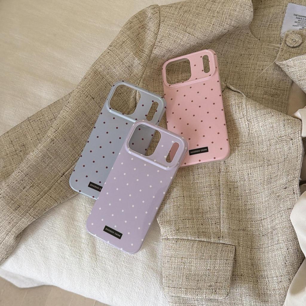 Polka Dot Soft Shell Case for iPhone 16 Pro/17 Pro Max