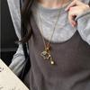 Geometric Y-Shaped Necklace Silver Color Charm Choker Necklaces New Sweater Chain  Gifts