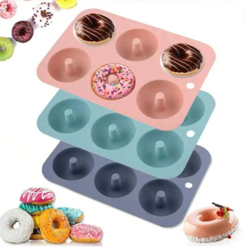3D Silicone Cake Mold Donut Molds Cupcake Mould DIY Pastry Baking Tool High Temperature Resistant Bakeware Kitchen Accessories