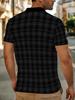 Men'S Outdoor Polo Shirt, Multi-Sizes Available, Plaid Checkered Print, Fashionable Casual Comfortable, Men'S Top Suitable for Hiking And Outdoor