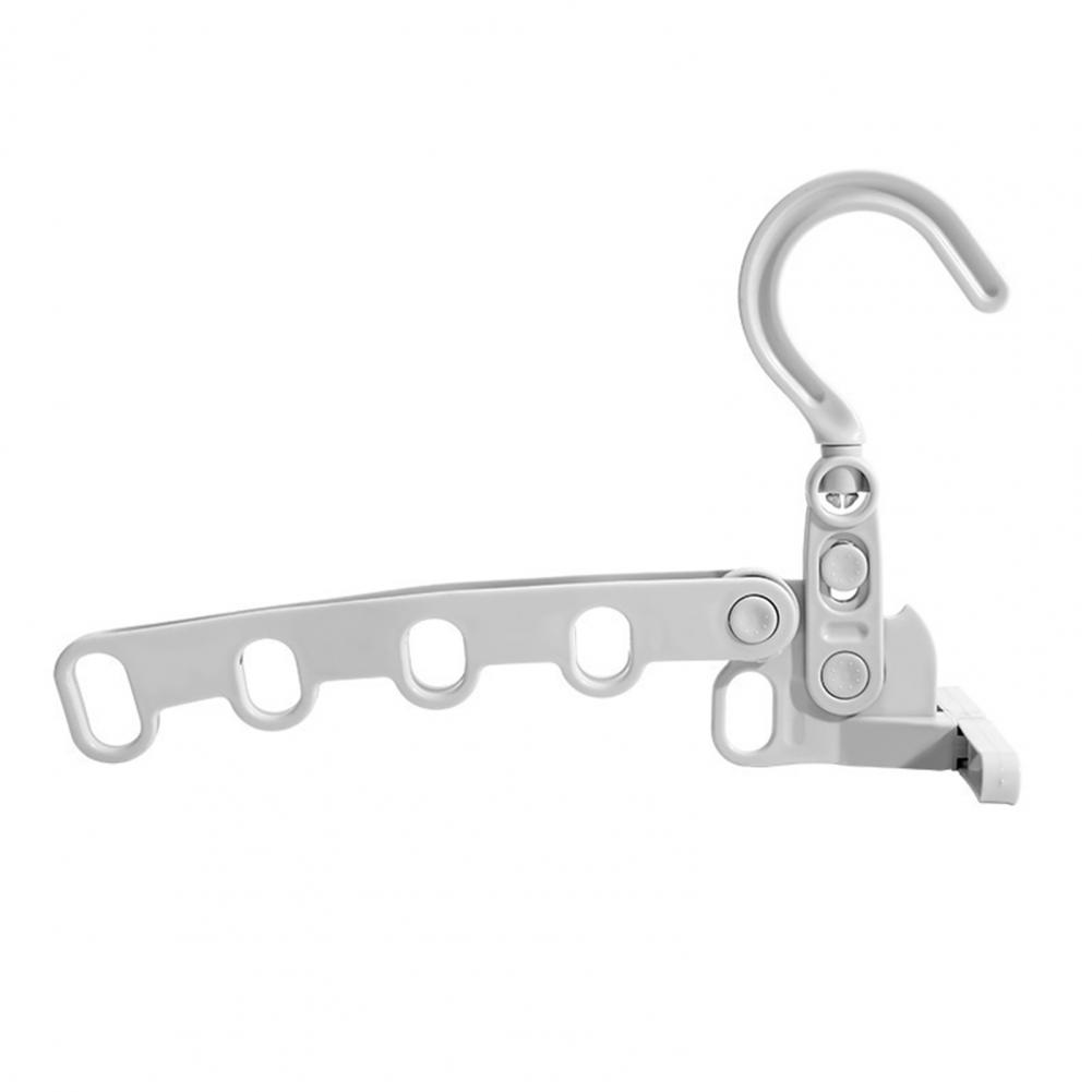 

Space-saving Clothes Hanger Portable Folding Clothes Rack Coat Hanger with Strong Load-bearing Capacity for Travel білий