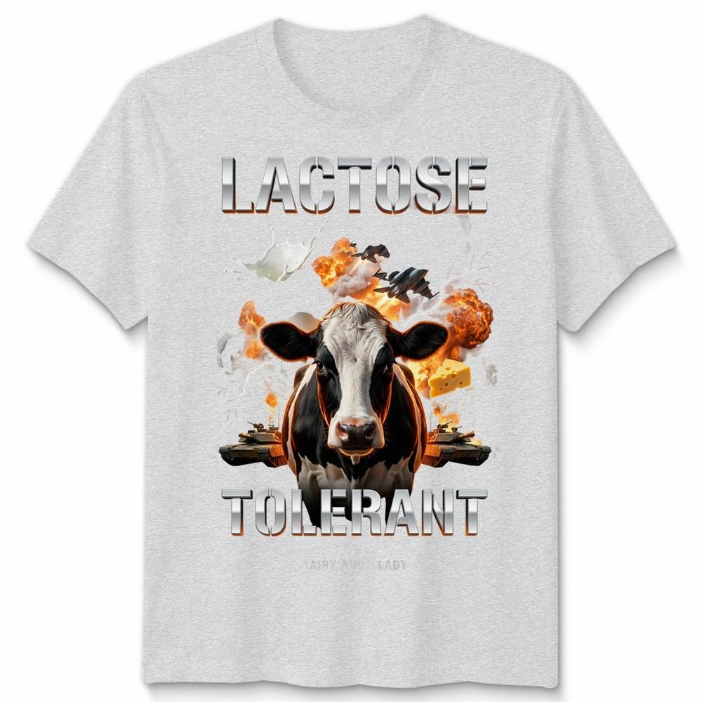 Lactose Tolerant Funny Unisex T Shirt Tee Humor Slogan Graphic Top