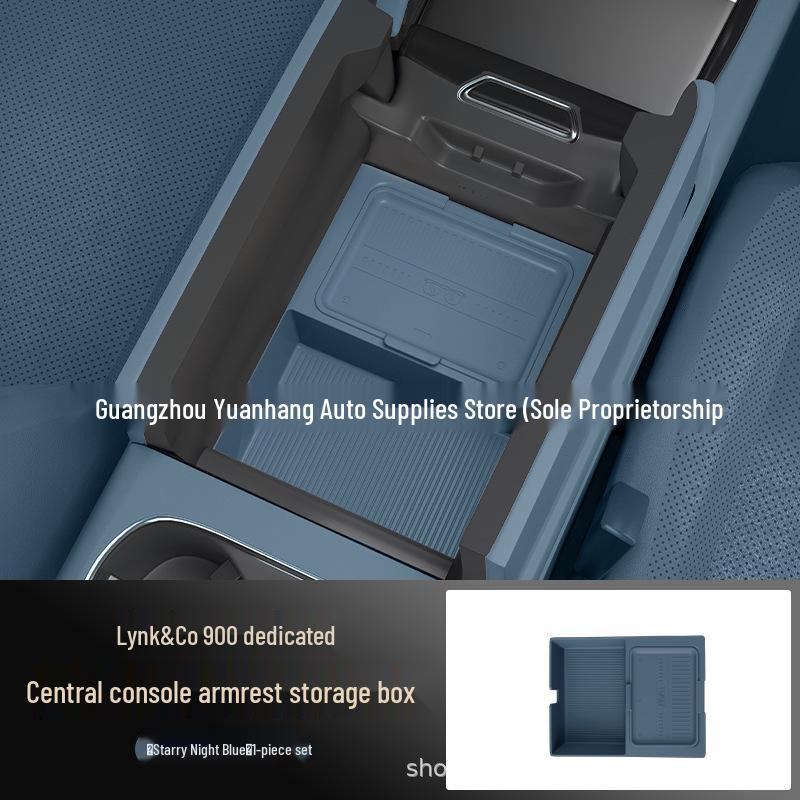 Compatible with Lynk & Co 900: Center Console Armrest Storage, Under-Console Storage, and Car Interior Accessories.