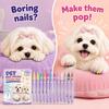 12 Colors Pet Nail Polish Pen Cat Dog Nail Art Pet Grooming Tool Washable Nail Paint Pen Quick Dry Fine Tip Pet Claw Decoration