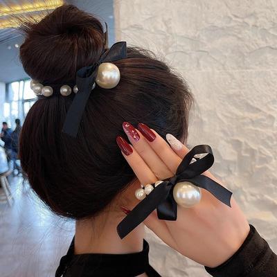 Koreanische Neue Leder Samt Bogen Elastische Haar Bands Elegante Pferdeschwanz Haar Seil Haar Krawatten Headwear Mädchen Frauen Haar Zubehör