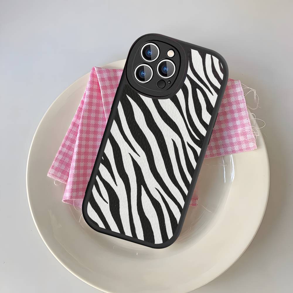

Zebra Print Clip Art For IPhone 16 15 14 13 12 11 Pro Max Plus Leather Phone Cover iPhone 16pro max