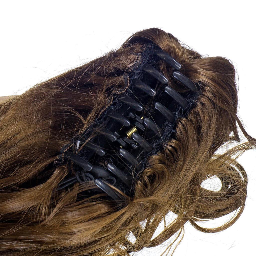 30 Inch Long Messy Curls Claw Clip Ponytail Extensions Synthetic Drawstring Curly Hairpiece Jaw Clip Hair Extensions for Women