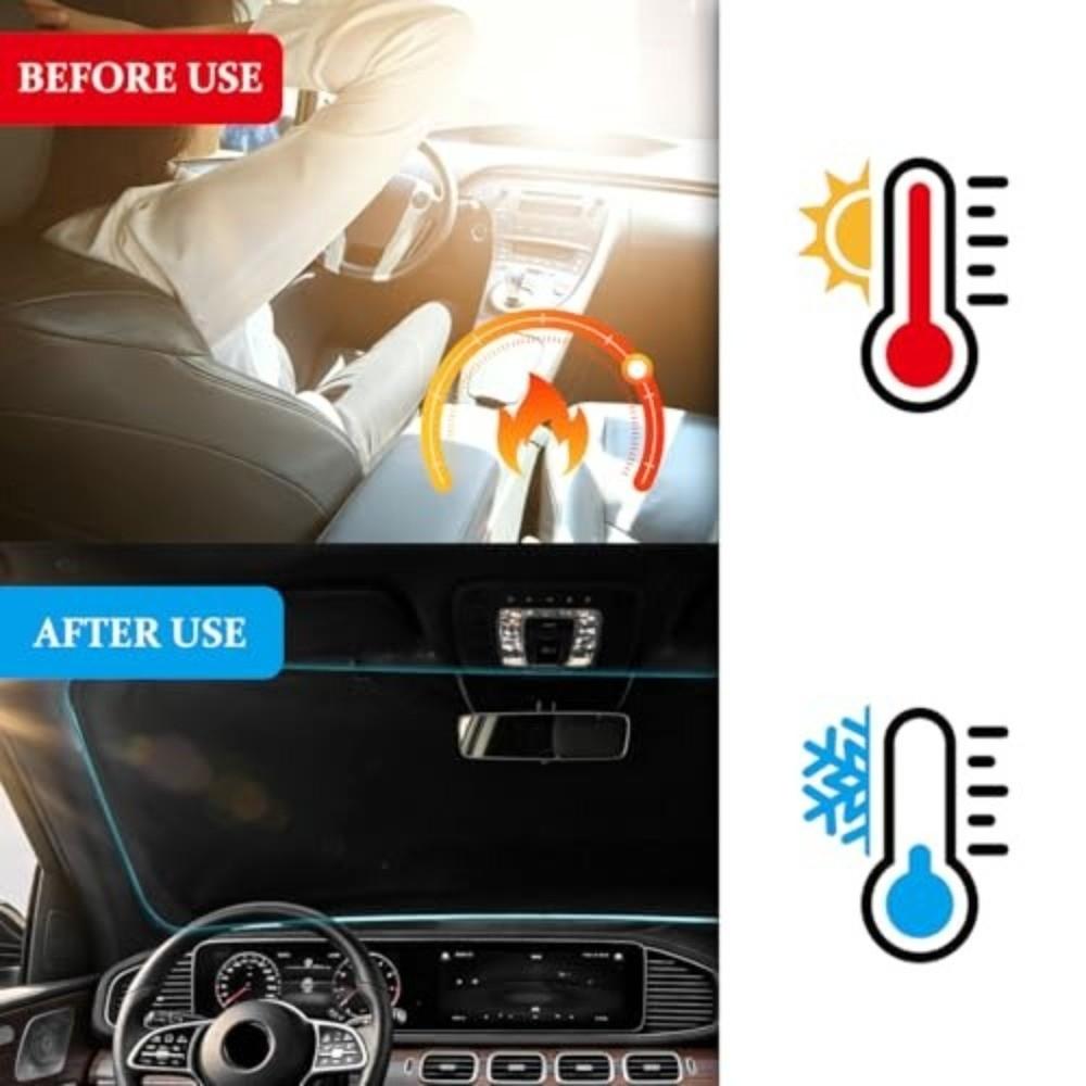 Foldable Design Car Sunshade Cover UV Heat Blocker Front Window Protector  Car Front Window