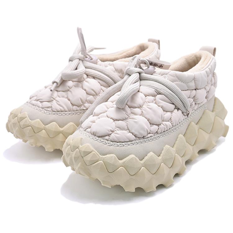 Li Ning Versatile Comfortable Wear-Resistant Height-Increasing Warm Low-Top Casual Shoes Unisex Casual Shoes Gray AZGV117-4