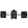 2pcs   Truck with Skate Wheel Riser Pad Bring Accessory(black shaft black wheel)