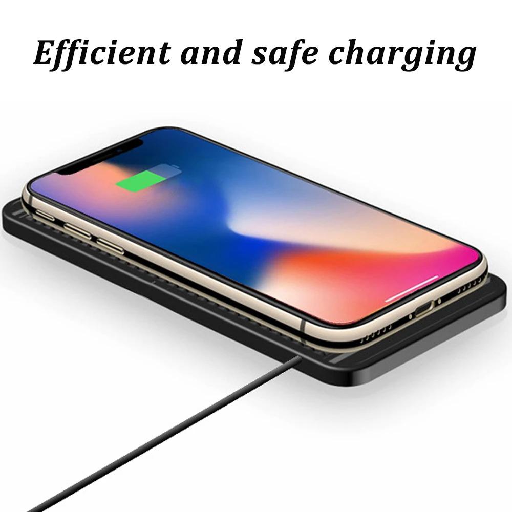 15W Wireless Car Charger Charging Pad Non Slip Qi Fast Charger Car Wireless Phone Charger for Android IPhone