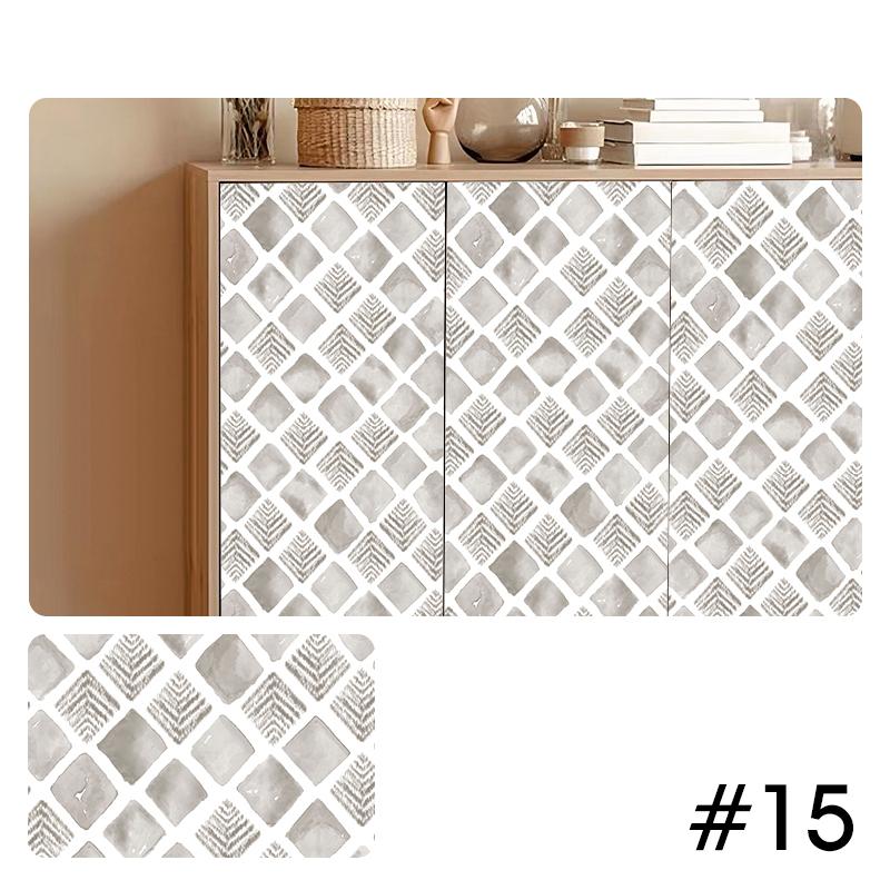 PVC Waterproof Self Adhesive Wallpaper For Wardrobe Cupboard Door Decor Vinyl Refurbishment Decals Cabinet Furniture Stickers
