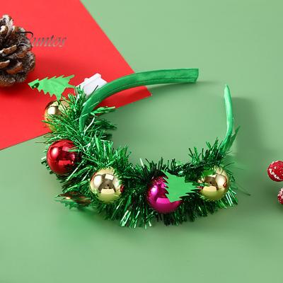 Weihnachts-Stirnband, leuchtendes Haarband, Weihnachtsbaum, Hirschhorn-Form, Kopfbedeckung für festliche Party-Dekoration