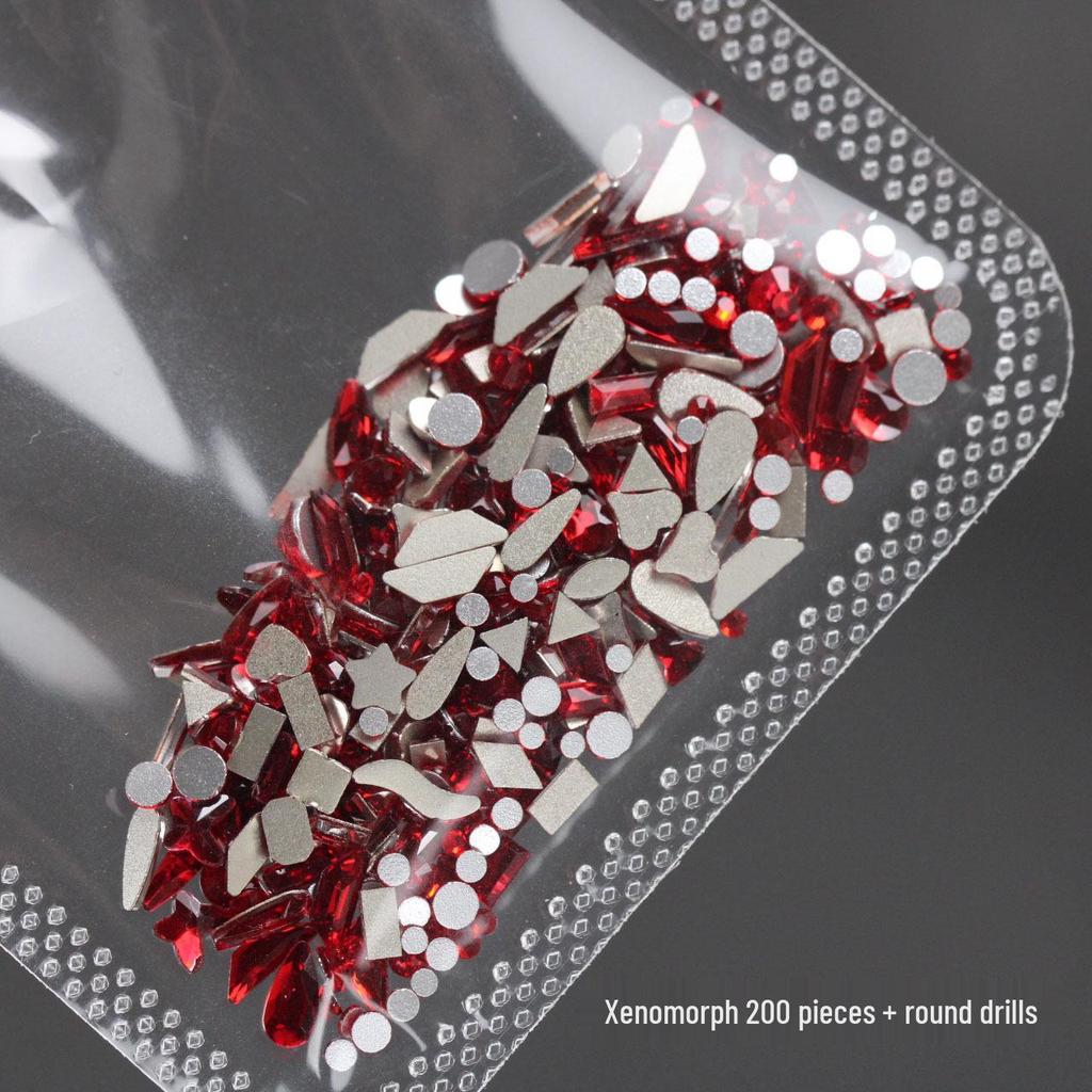 New Year Red Mini & Mixed K9 Rhinestones for Nail Art