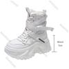 Fashion Women's Boots Spring Autumn Platform Shoes for Women Lace Up Chunky High Heels Sport Style Comfort Sneakers Ankle Boots Female