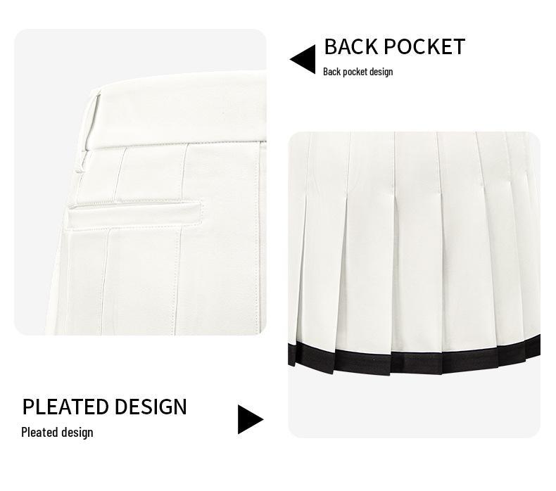 Women's High Waist Pleated Tennis Skirt with Anti-Exposure Lining - Summer Slimming Outdoor Sports Skirt