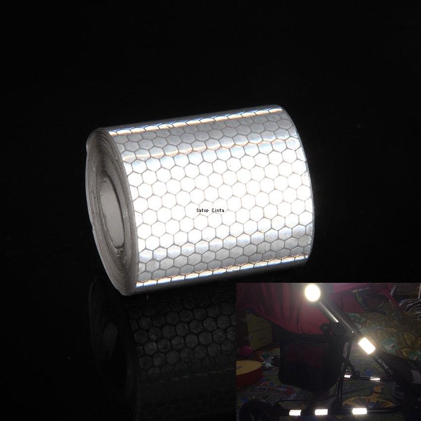 5CM*5M Reflective Car Stickers White Red Fluorescent Yellow Blue Waterproof Self-Adhesive Reflector Warning Tapes For Motorcycle