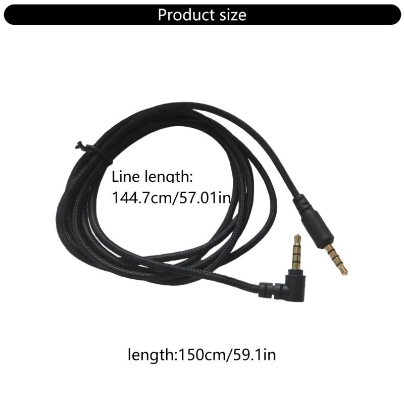 Nylon Coating Replacement Audios Wire For V2Pro Headphones Cable Featuring 4Pole Gold Connector Noise reductions 140cm