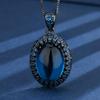 Autumn And Winter Jewelry European Simulation Pigeon Blood Red Corundum Black Gold Personality Set Main Stone 13 * 18