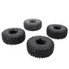 4PCS 1.9in 2.2in 120MM Rubber Rocks Tyres Wheel Tires for SCX10 90046 90047 RC Crawler Car