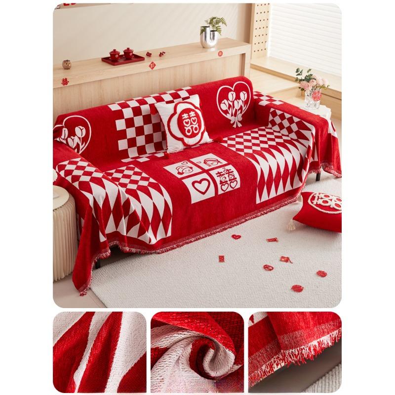 

Шенилл Вышитый Чехол на Диван Ткань Диванное Полотенце Универсальный Чехол на Диван на Четыре Сезона Подушка для Дивана Защита от Царапин Накидка на Диван 180*180