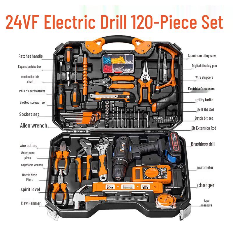 FRED Cordless Drill & Household Tool Set CN plug (adapter included)