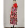 Women's Sexy V-neck Waist Print Boho Dress
