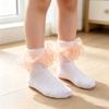 Girls' Colorful Ruffle Lace Socks for Toddlers, Cute Frilly Socks for Everyday Wear