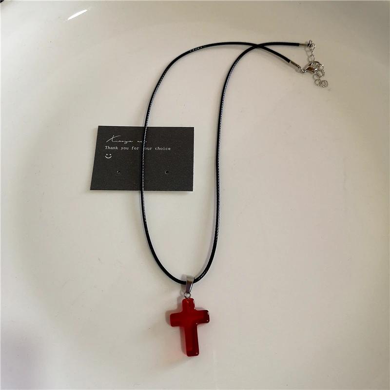 Stainless Steel Spiral Sun Cross Pendant Necklace Layered Choker Star Charm Necklace For Men Women Grunge Y2K Neck Punk Jewelry