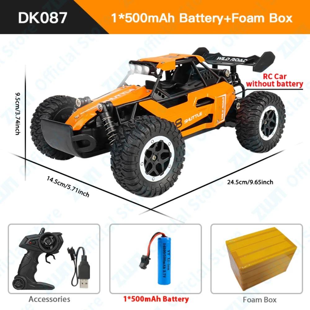 ZWN 1:16/1:20 2.4G Model RC Car With LED Light 2WD Off-road Remote Control Climbing Vehicle Outdoor Cars Toy Gifts for Kids