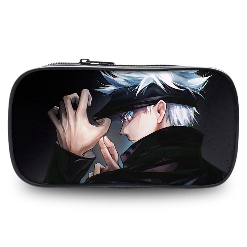 Jujutsu Kaisen Highcapacity Pen Pouch Durable Oxford Fabric Anime Holder Stationery