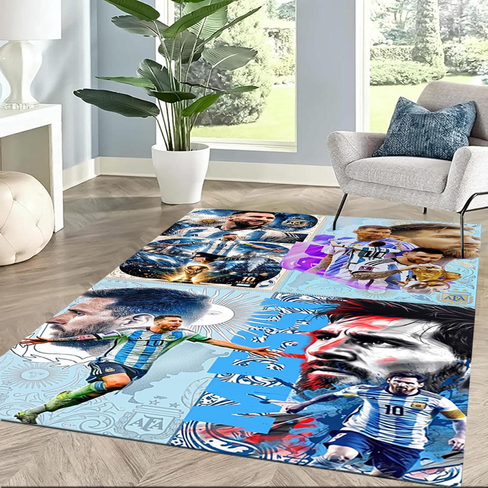 Messi 342 Area Rug Suitable for Balcony Living Rooms Entryway Playrooms Antislip Carpet Office home decor Gift for Festivals