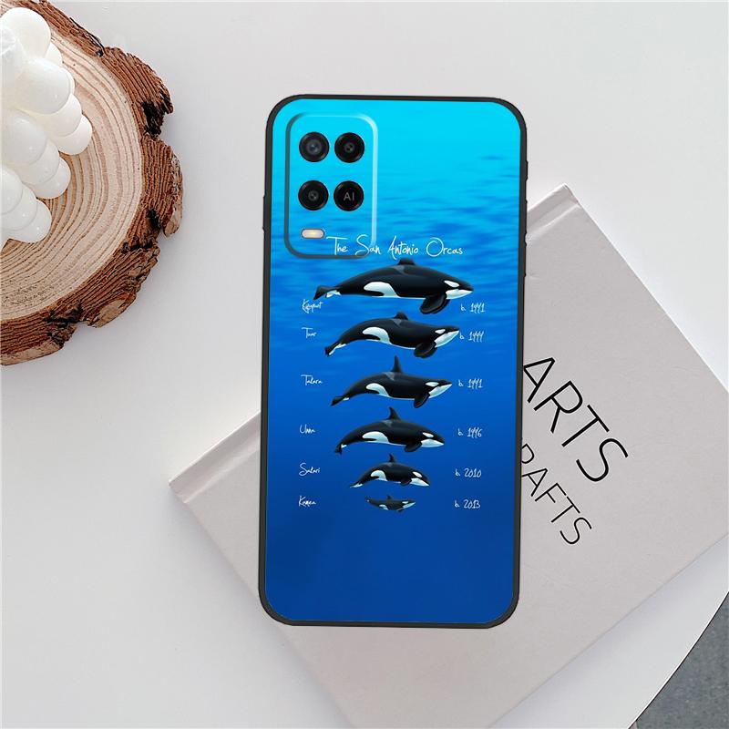 Orcas Killer Whales Case For Oppo A18 A38 A58 A78 A98 A79 A40 A60 A80 A16 A76 A96 A15 A74 A94 A54 A77 A17 Cover