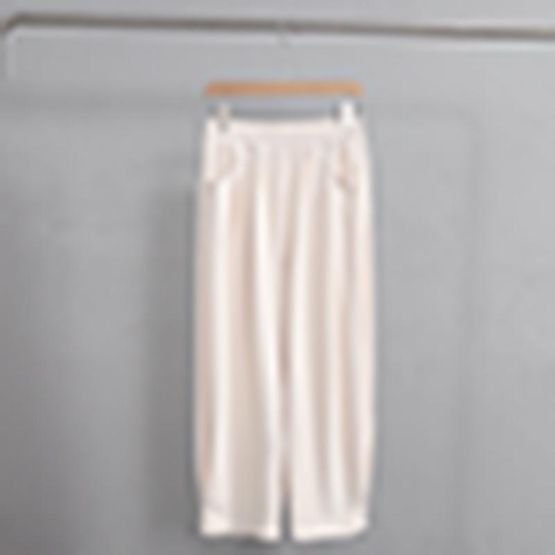 

2025 Women s Ice-Feel Casual Harem Pants: Cool, Loose, Versatile Summer Trousers L up to 70 kg бежевый