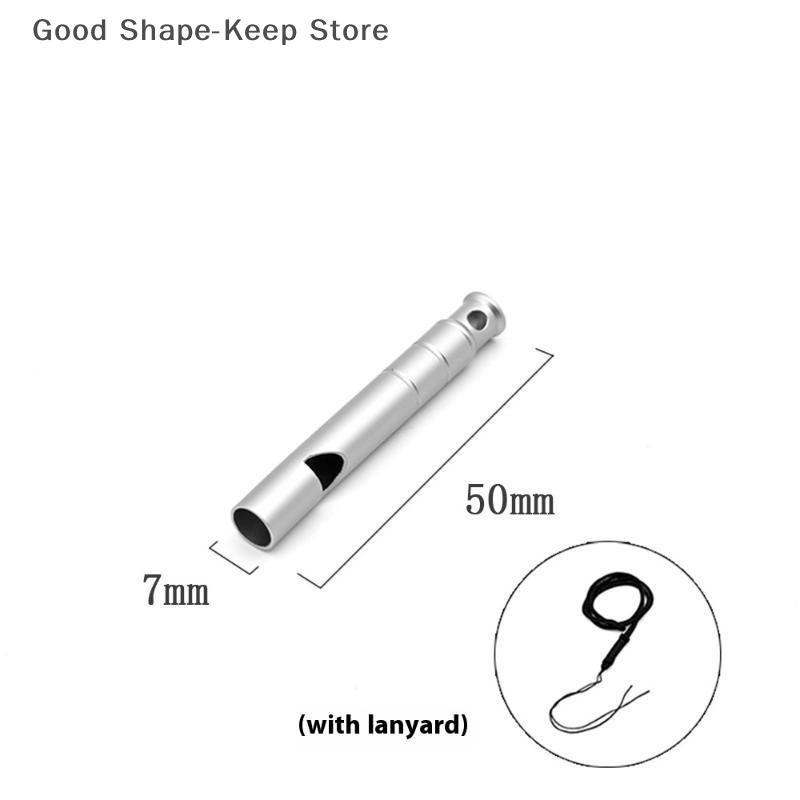 1PC Titanium Alloy Emergency Whistle With Cord Outdoor Survival Safety Whistle Camping Hiking Trip Exploring Whistle