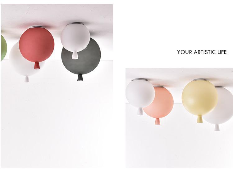 Children's Princess Room Ceiling Lamp - Creative Balloon Design for Bedroom, Balcony, Colored Kindergarten, or Playground Décor