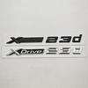 3D ABS Car Styling Logo XDrive 23i X Drive 23d Rear Trunk Badge Side Fender Emblem Decals For BMW X1 X2 X3 Exterior Accessoeies