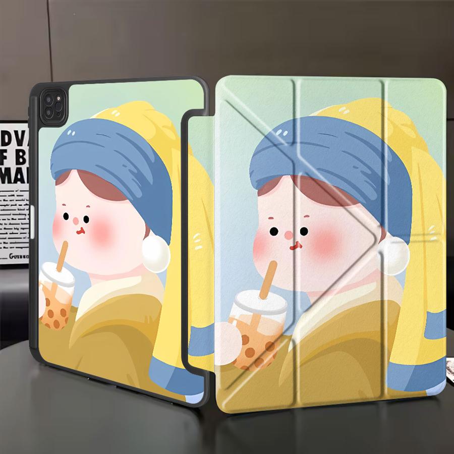 

Чехол-подставка для планшета iPad Mini 6 7 Pro 11-го 10-го 9-го 8-го 7-го 12,9 дюйма Air 4 5 M3 M2 1 2 M4 11-дюймовый Pro 2025 Мультяшное искусство iPad Mini 7 8.3