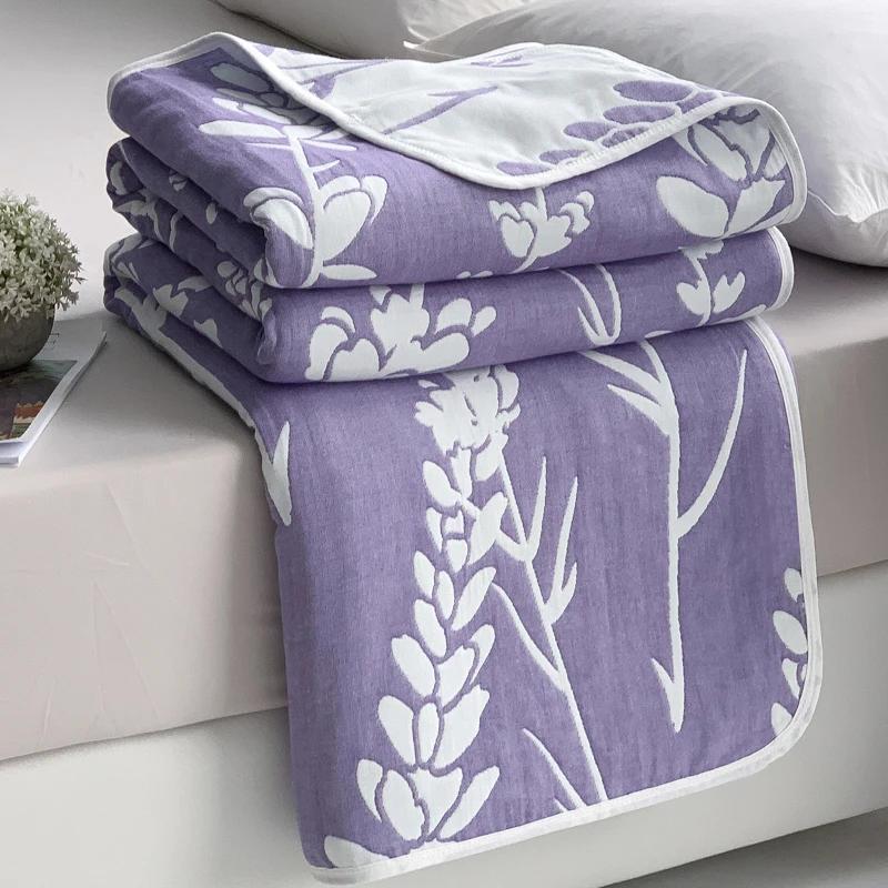 New Cotton Six-layer Yarn Xia Liang Quilt Pure Cotton Towel Quilt Empty Blanket Nap Blanket Gauze Blanket
