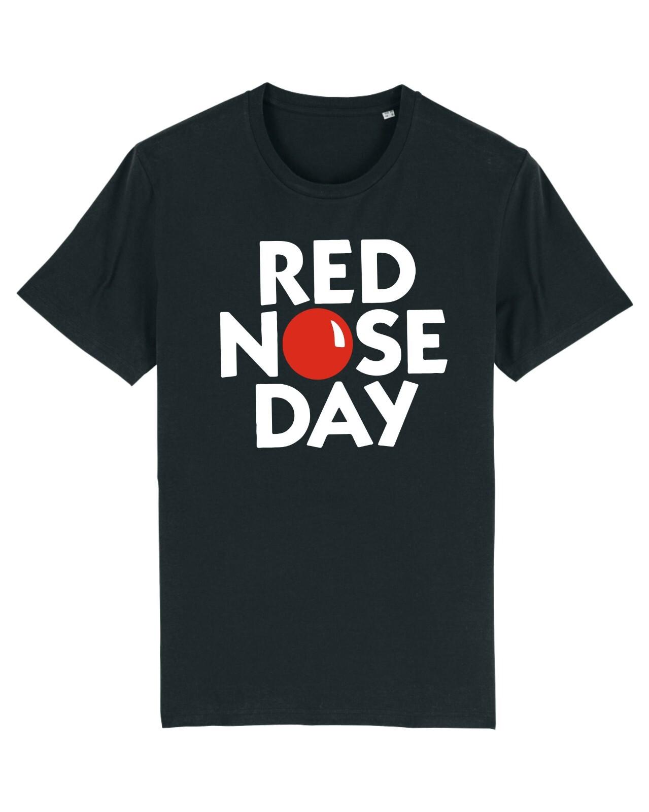 Red Nose Day Black White T-Shirt Mens Womens Tees Top T Shirt Mens Womens Tees Top Comic Relief Charity Day May 2023 3XL