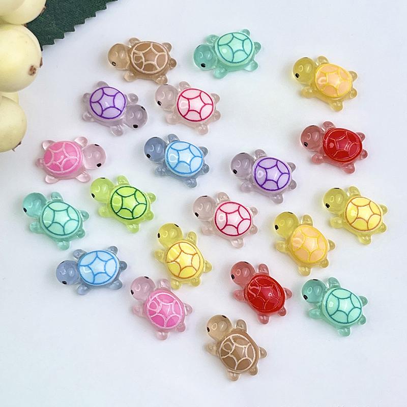 4 Sizes Mini Luminous Turtle Home Decor Landscaping Resin Crafts Glowing Turtle Garden Fish Tank Miniatures Ornaments Decoration