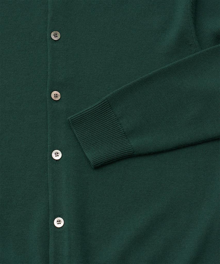 Another Office Solid Round Neck Cardigan (Green)