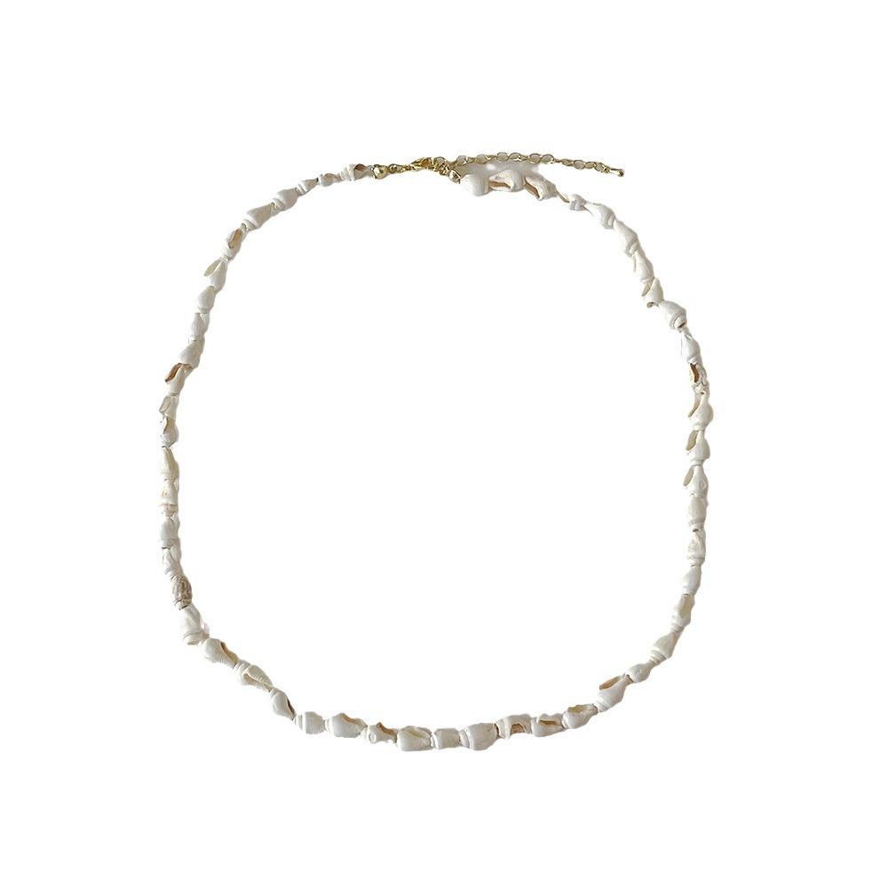 Natural Small Seashell Necklace – Handmade Beaded Choker – Summer Beach Style Versatile Accessory