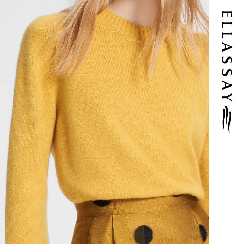 ELLASSAY Women's Wool-Cashmere Blend Knit Sweater