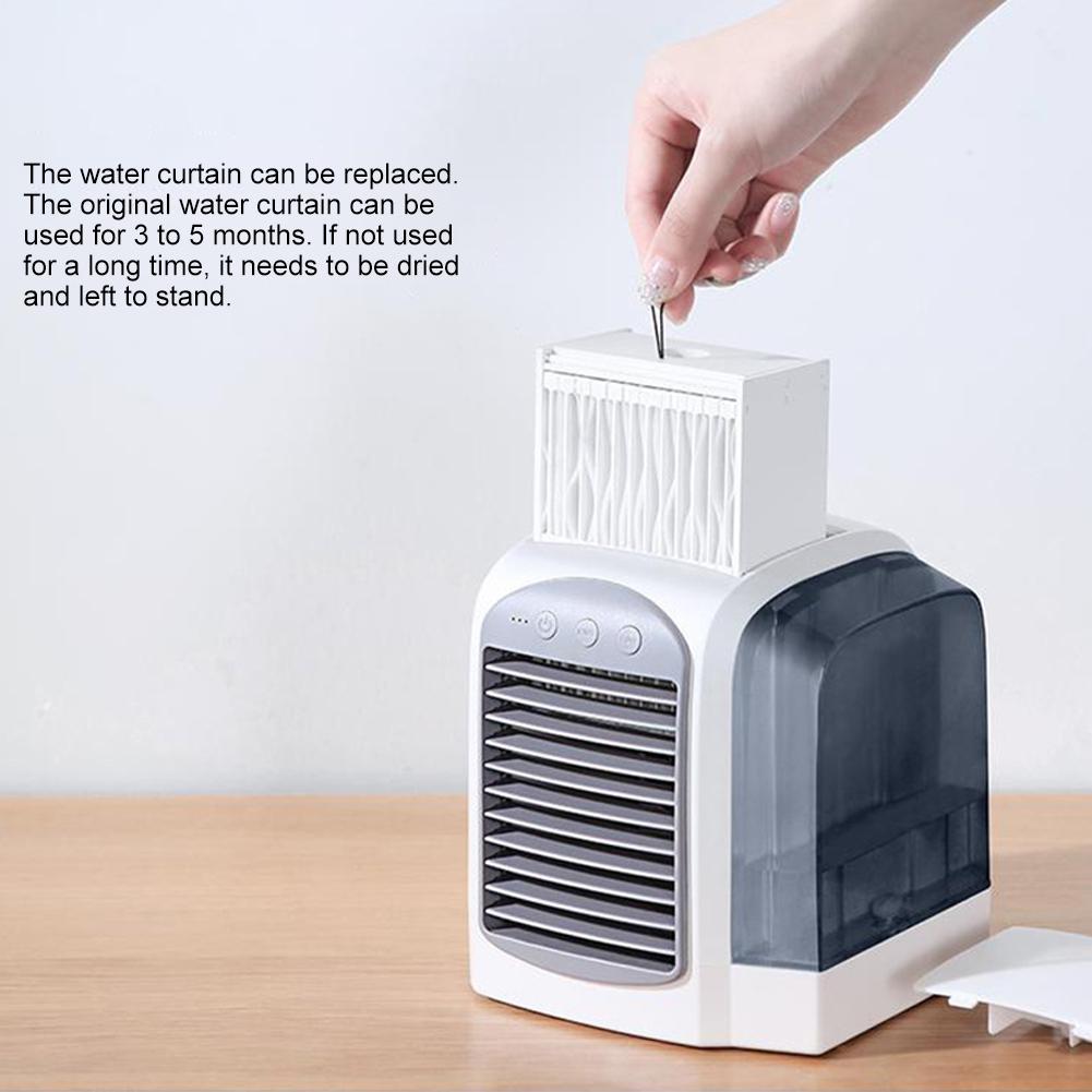 Water-Cooled Personal Mini Air Cooler 3 Gear Air Cooling Machine 380ml Tank Portable Air Chiller for Home Office