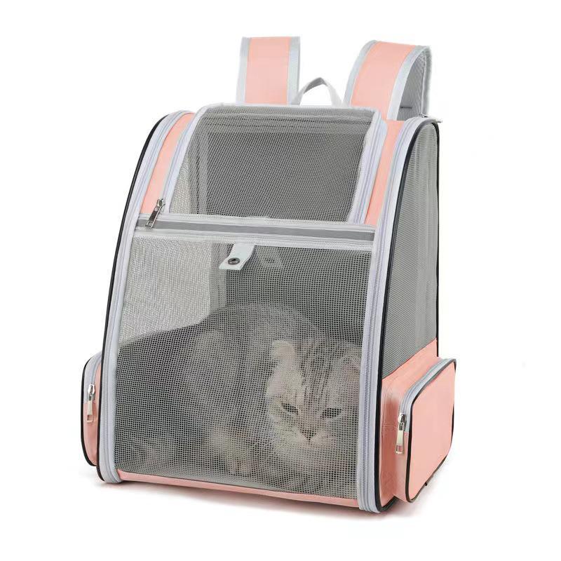 Portable Breathable Cat Backpack: Lightweight Foldable Kitten Carrier with Large Capacity
