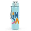 1PC Mini Tone Color Letter Art 750ml Color Plastic Sports Water Bottle Leakproof Flip Straw Lid Suitable for Sports Office Home Use