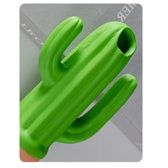 4 Pcs Cactus Shape Watering Spikes Terracotta Clay Plant Self Watering Stakes Slow Release Watering Spikes for Indoor Outdoor Plants