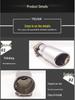 Compass Stainless Steel 201 Silver Electroplated Exhaust Tailpipe Muffler